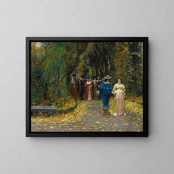 Los Novios - Marie-François Firmin-Girard — cuadro enmarcado en la pared