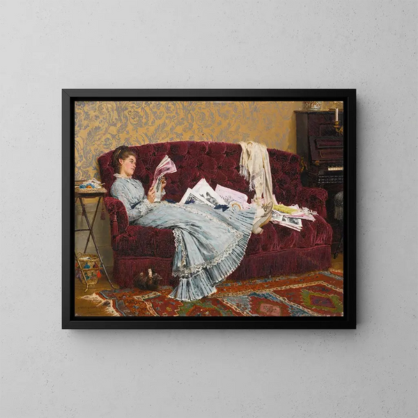 Domingo por la tarde - Marie-François Firmin-Girard — cuadro enmarcado en la pared
