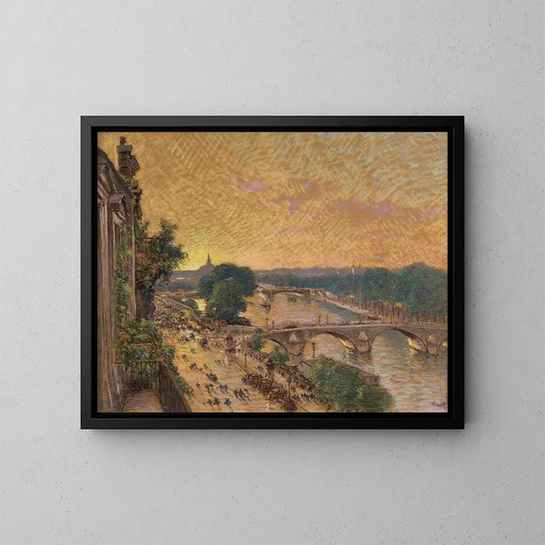 Septiembre 1914, hacia la estación de Orsay - Marie-Joseph Léon Clavel Iwill — cuadro enmarcado en la pared