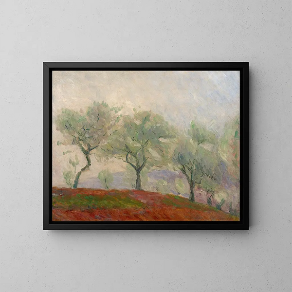 Paisaje con árboles - Marie Bracquemond — cuadro enmarcado en la pared