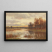 Pequeño paisaje de marismas al atardecer - Marie Egner — cuadro enmarcado en la pared