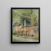 Pont en briques avec une figure en pierre Mödling - Marie Egner — framed artwork on a wall