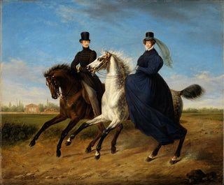Marie Ellenrieder - Portrait of General Krieg von Hochfelden and his wife on horseback.webp