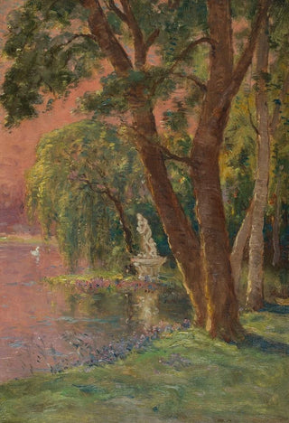 Marie JosephLeon Clavel Iwill - Le lac damour le lever du soleil la statue de Vnus et Cupidon.webp