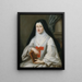 Madame de Montpeyroux abadesa de Port-Royal de París 14o distrito - Marie Parrocel — cuadro enmarcado en la pared