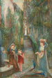 Tarde en el jardín Colonna - Marie Spartali Stillman — vista de la obra