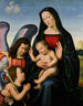 The Virgin and Child with the Young Saint John the Baptist and an Angel - Mariotto Albertinelli — artwork view