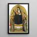 de la Virgen María y el Niño Jesús con ángeles y santos María Magdalena, François Dorothée y Antoine, Abad - Mariotto di Nardo — cuadro enmarcado en la pared