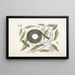 Frutex with coiled snake The Chain Snake - Mark Catesby — framed artwork on a wall