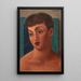 Cabeza de joven - Mark Gertler — cuadro enmarcado en la pared