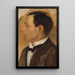 Retrato de Jack, el hermano del artista - Mark Gertler — cuadro enmarcado en la pared