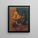 Naturaleza muerta con la cabeza de Benín - Mark Gertler — cuadro enmarcado en la pared