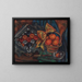 naturaleza muerta con granadas y frutas - Mark Gertler — cuadro enmarcado en la pared