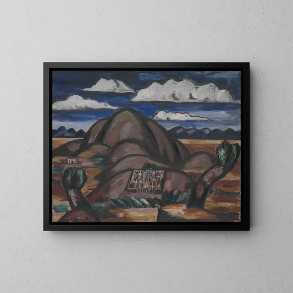 Cementerio de Nuevo México - Marsden Hartley — cuadro enmarcado en la pared