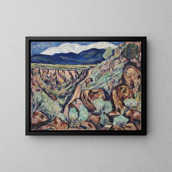 Paisaje de Nuevo México - Marsden Hartley — cuadro enmarcado en la pared
