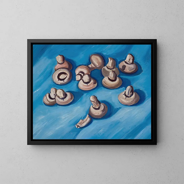 de Hongos sobre un fondo azul - Marsden Hartley — cuadro enmarcado en la pared