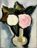 Flores rosas y blancas en un jarrón - Marsden Hartley — vista de la obra