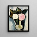 Flores rosas y blancas en un jarrón - Marsden Hartley — cuadro enmarcado en la pared