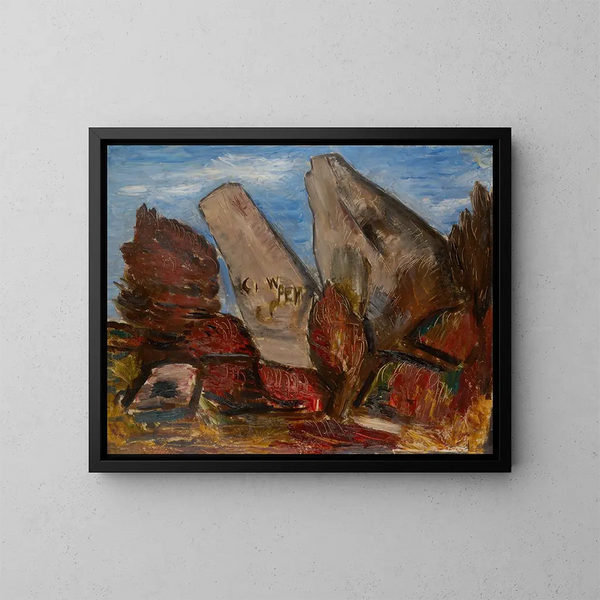 Mâchoire de baleine, Dogtown Common, Cape Ann, Massachusetts - Marsden Hartley — cuadro enmarcado en la pared