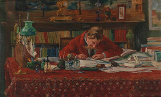 Marthe Massin - Verhaeren schrijvend aan zijn werktafel.webp