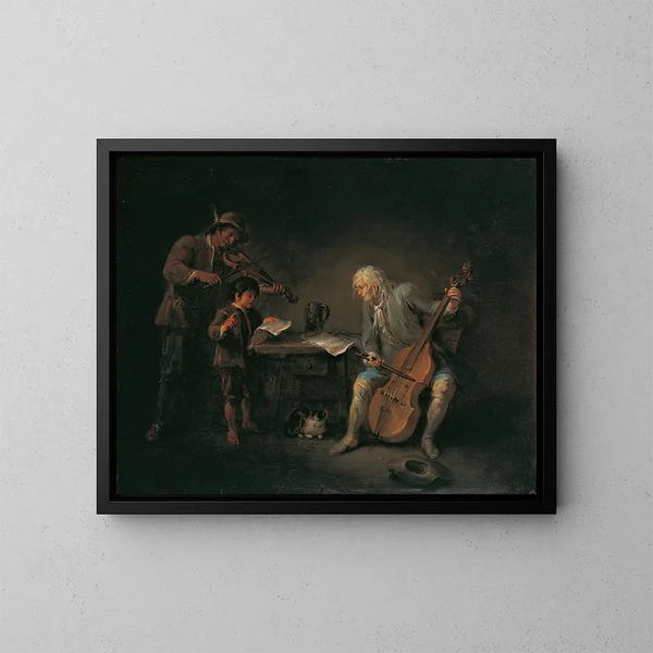 de Músicos - Martin Johann Schmidt — cuadro enmarcado en la pared
