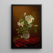 Rosas Cherokee en un jarrón de cristal - Martin Johnson Heade — cuadro enmarcado en la pared