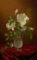 Rosas Cherokee en un jarrón de cristal - Martin Johnson Heade — vista de la obra