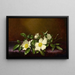 Rosas Cherokee sobre una tela violeta - Martin Johnson Heade — cuadro enmarcado en la pared