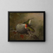 Dos zorzales azules cerca de su nido - Martin Johnson Heade — cuadro enmarcado en la pared