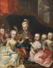 de José II en príncipe heredero con seis hermanos y hermanas - Martin van Meytens — vista de la obra