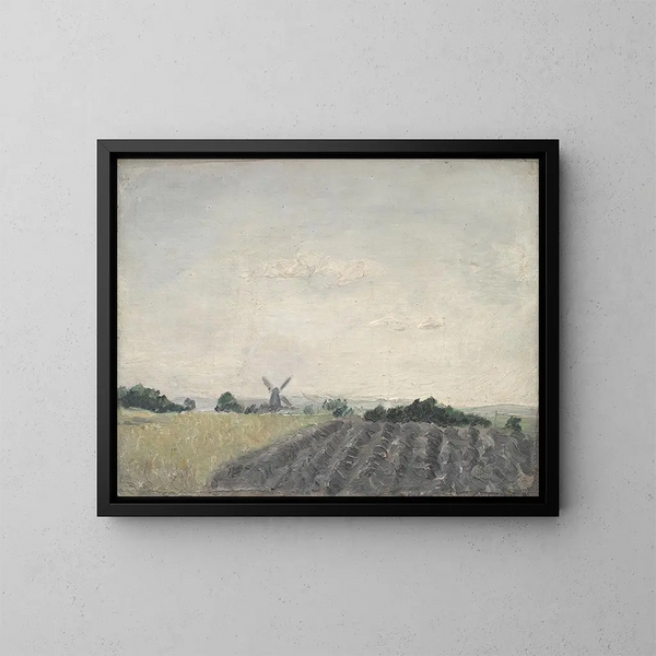 Una corte en Roma - Martinus Rørbye — cuadro enmarcado en la pared