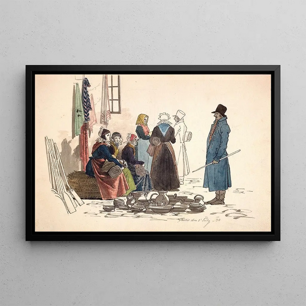 Martinus Rrbye - Scene fra torvepladsen i Thisted.webp