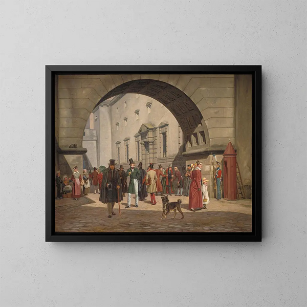 La prisión de Copenhague - Martinus Rørbye — cuadro enmarcado en la pared
