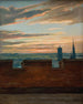 Vista de Copenhague al atardecer - Martinus Rørbye — vista de la obra
