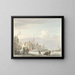 View of the city in winter - Martinus Schouman — framed artwork on a wall