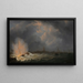 L'explosion de la canonnière n° 2 bajo el mando de Jan van Speijk frente a Amberes, 5 de febrero de 1831 - Martinus Schouman — cuadro enmarcado en la pared