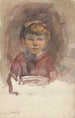Retrato de niño de frente - Martinus van Andringa — vista de la obra