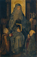 San Antonio ermitaño y los donantes - Martín Bernat — cuadro enmarcado en la pared