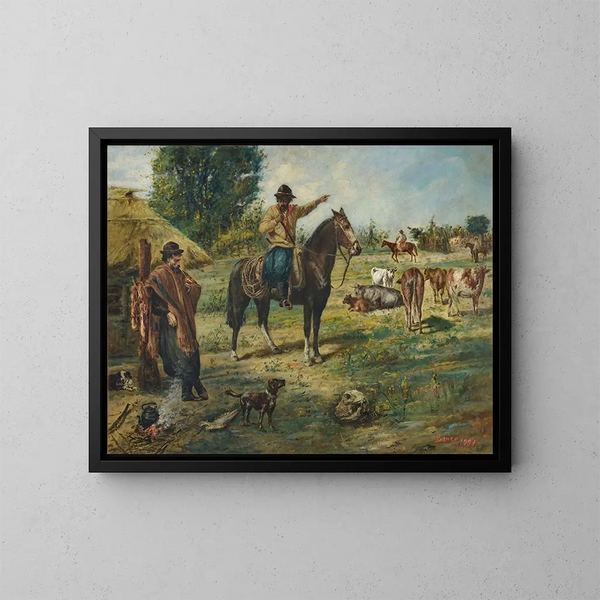 El granjero y el campesino rebelde - Martín Boneo — cuadro enmarcado en la pared