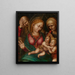 Santa Familia con san Juan Bautista y santa Isabel - Martín Gómez el Viejo — cuadro enmarcado en la pared