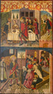 Saint Christophe takes leave of the king who feared Satan, Saint Christophe and his converts - Martín de Soria — artwork view