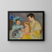 Niños jugando con un gato - Mary Cassatt — cuadro enmarcado en la pared