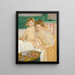 Mother and Child. Baby wakes up from his nap. - Mary Cassatt — framed artwork on a wall