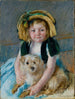 Sara with her dog - Mary Cassatt — artwork view