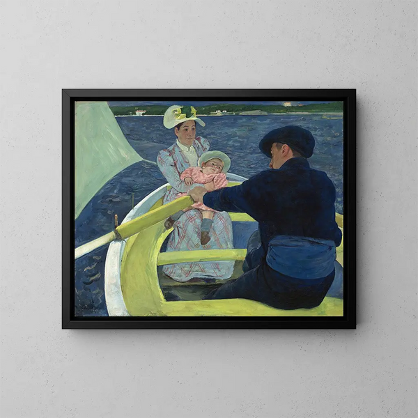 La Salida en barco - Mary Cassatt — cuadro enmarcado en la pared