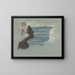 Mujer en un banco - Mary Cassatt — cuadro enmarcado en la pared