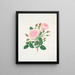 Provincial Rose Painting - Mary Lawrance — framed artwork on a wall
