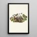 Hepatic Painting Hepatica americana - Mary Vaux Walcott — framed artwork on a wall