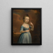Portrait of a girl with a robin - Mason Chamberlin — framed artwork on a wall