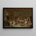 Interior de una cocina - Maître du Ridotto — cuadro enmarcado en la pared